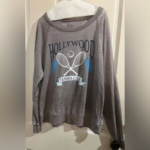 Miken Flow Women's Hollywood Tennis Club Gray Light pullover XL